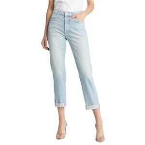 MOTHER Superior The Scrapper Cuff Ankle Fray Jeans in Lonely Hearts Club Size 28